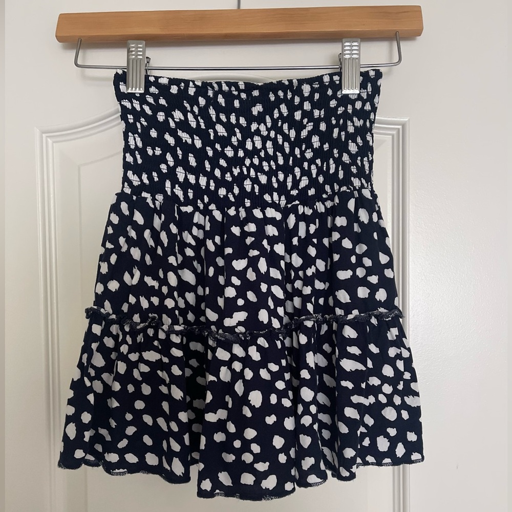 Navy Blue/White Skirt